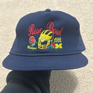 Vintage 1992 Michigan Wolverines Rose Bowl Hat